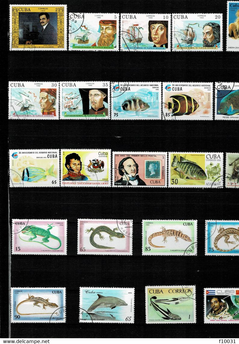 Philatélie Timbres CUBA Total 140 Timbres ° à 15 % De La Cote Y&T. - Collections, Lots & Series