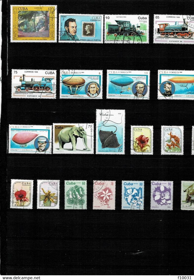 Philatélie Timbres CUBA Total 140 Timbres ° à 15 % De La Cote Y&T. - Collections, Lots & Séries