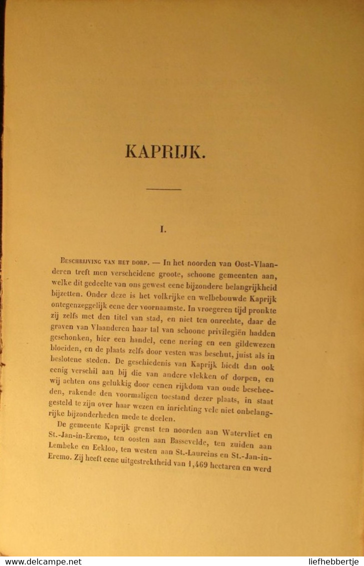 Geschiedenis Van Kaprijke - Door Frans De Potter En Jan Broeckaert - 1871 - History