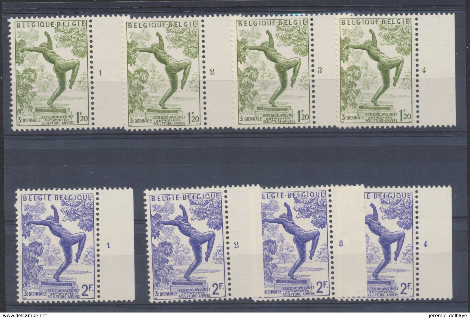 La Vierge Folle (Anvers) - çàd N°969/70 X4 Neuf Sans Charnières (MNH) + BDF Avec N° De Planche. TB - ....-1960