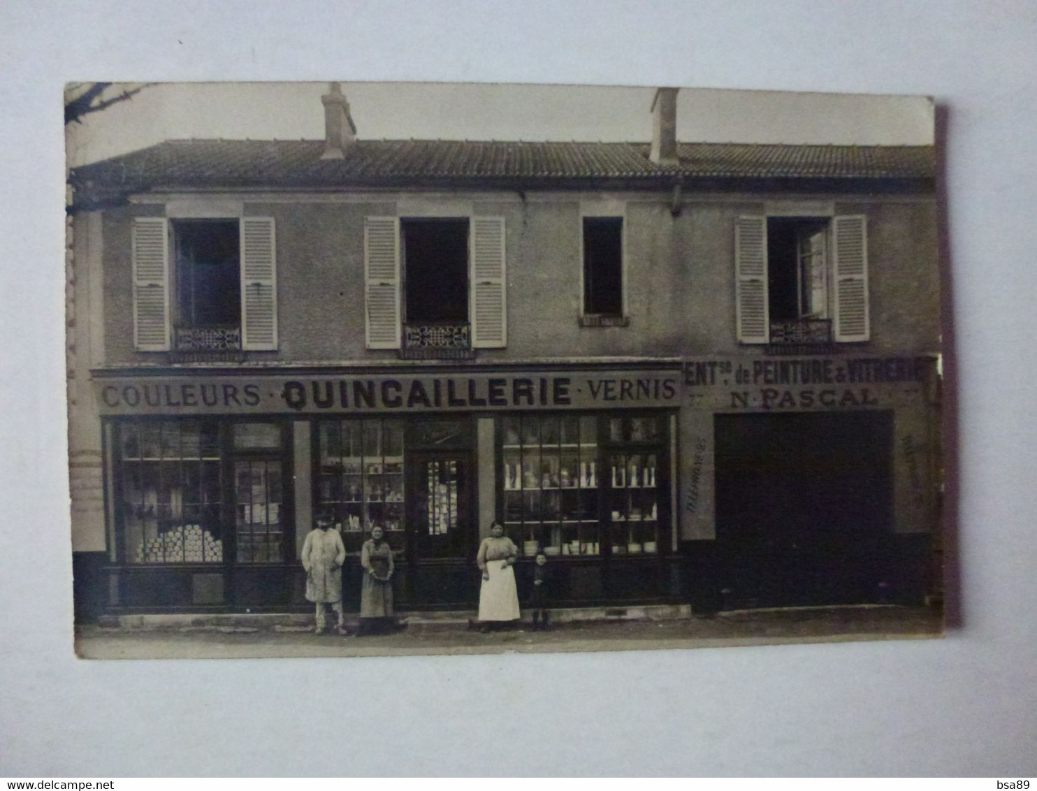 CARTE PHOTO,A IDENTIFIER, ENTREPRISE DE PEINTURE N. PASCAL, PHOTO BIZON 15 RUE MOREAU A BOBIGNY - Te Identificeren