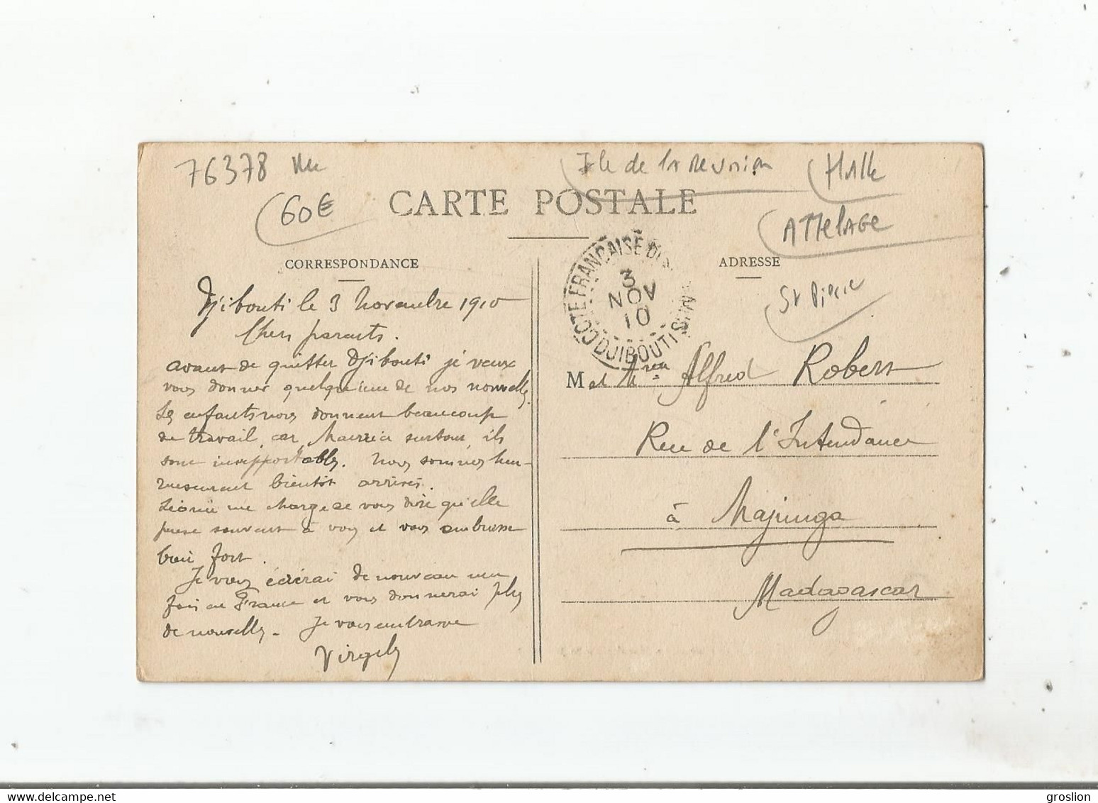 REUNION 88  LE MARCHE DE SAINT PIERRE 1910 (ATTELAGE) - Saint Pierre