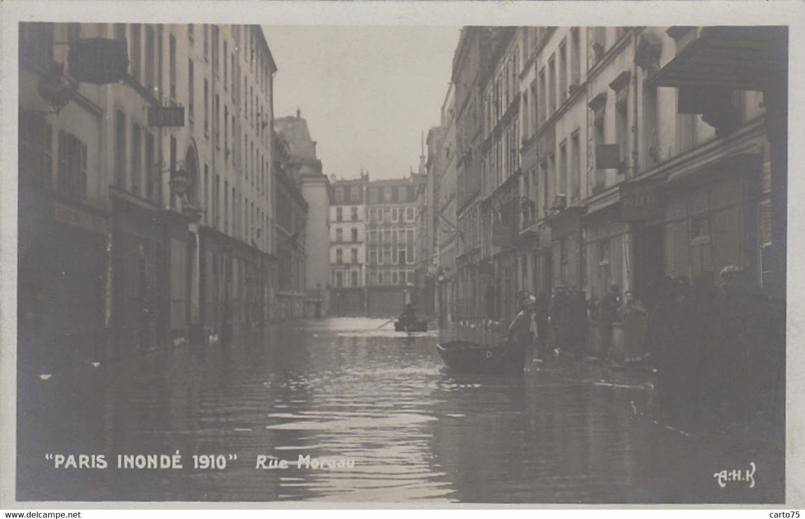 Evènements - Inondations - Paris 75 - Inondation 1910 - Paris Inondé 1910 - Immeubles Rue Moreau - Inondations
