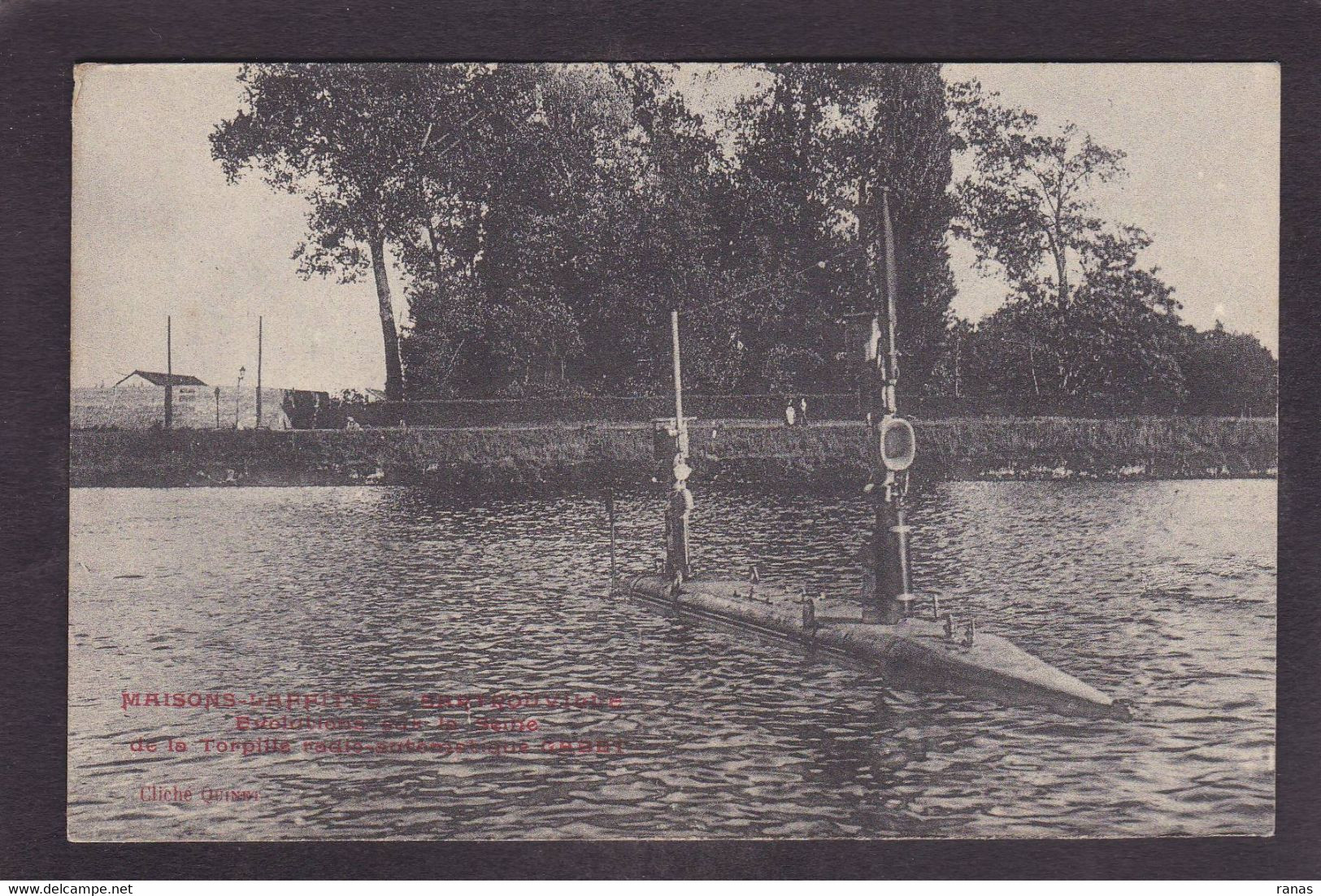 CPA Bateau Aéroglisseur Maisons Laffitte Sartrouville GABET Non Circulé - Hovercrafts