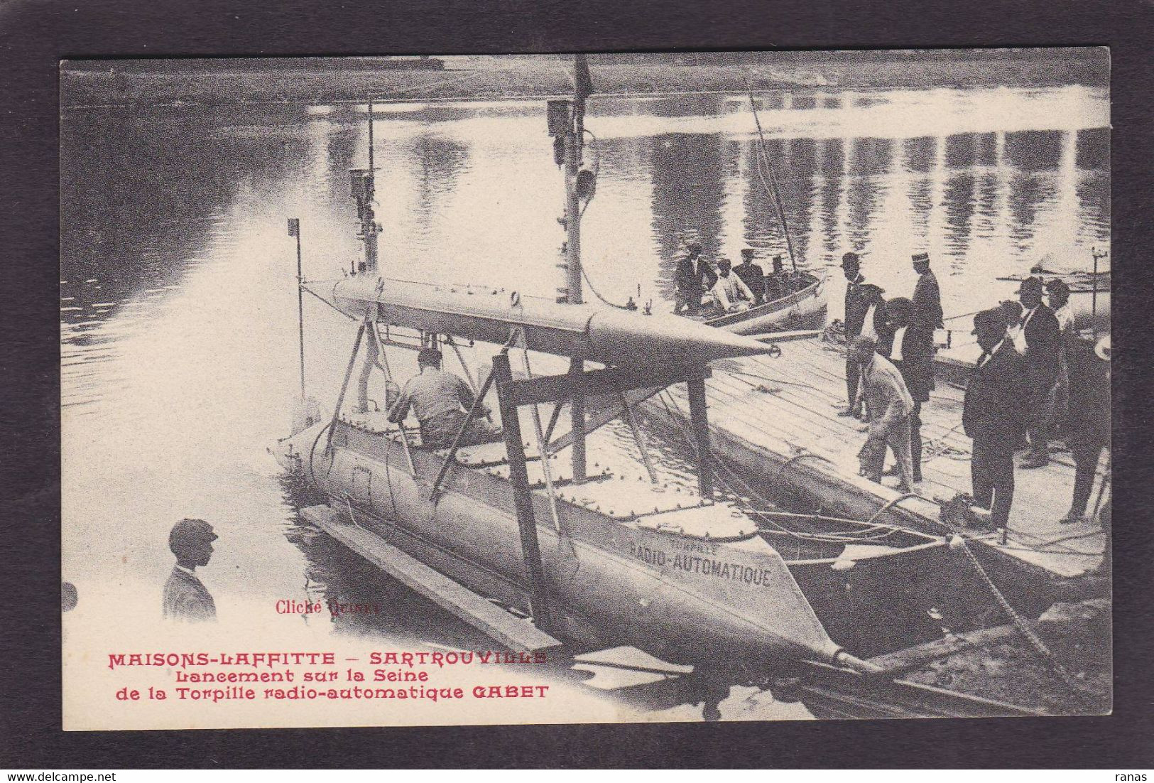 CPA Bateau Aéroglisseur Maisons Laffitte Sartrouville GABET Non Circulé - Hovercrafts