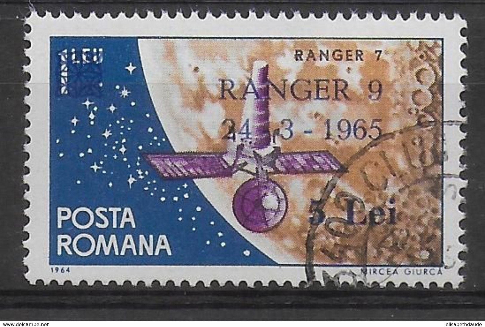 ROUMANIE - COSMOS / SATELLITE RANGER 9 - YVERT N°2118  OBLITERE - COTE  = 40 EUR. - Usado