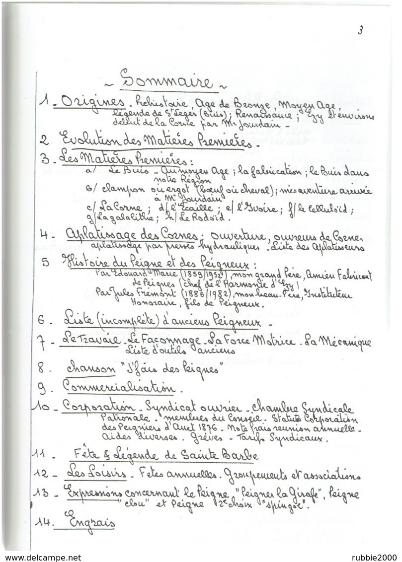 MUSEE DU PEIGNE D EZY HISTOIRE DU PEIGNE 1991 PAR ANDRE KANNENGIESSER TRADITIONS ET MANUFACTURES D EZY SUR EURE - Literature