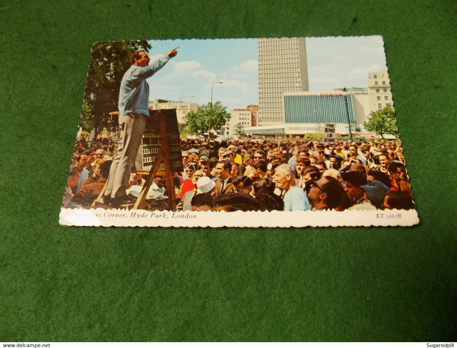 VINTAGE UK LONDON: HYDE PARK Speakers Corner Colour 1971 Valentine - Altri & Non Classificati