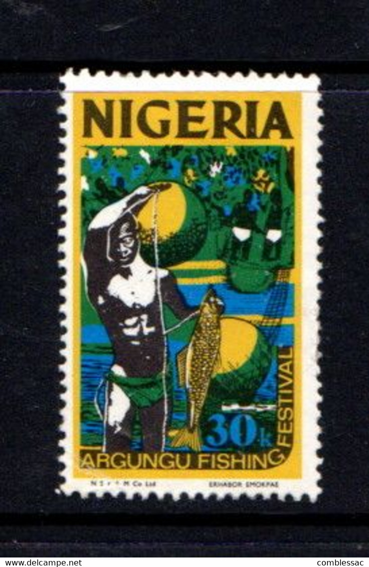 NIGERIA    1973    Various  Designs    30k  Fishing   Festival    USED - Nigeria (1961-...)