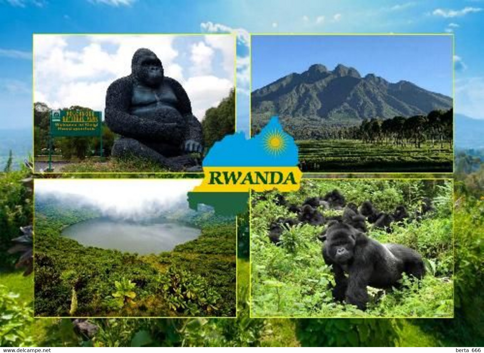 Rwanda Volcanoes Park New Postcard Ruanda AK - Rwanda