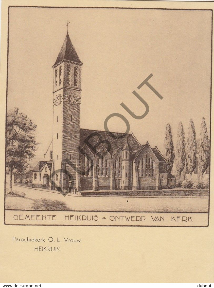 Postkaart-Carte Postale - HEIKRUIS - Ontwerp Van Kerk OLV Heikruis  (B870) - Pepingen