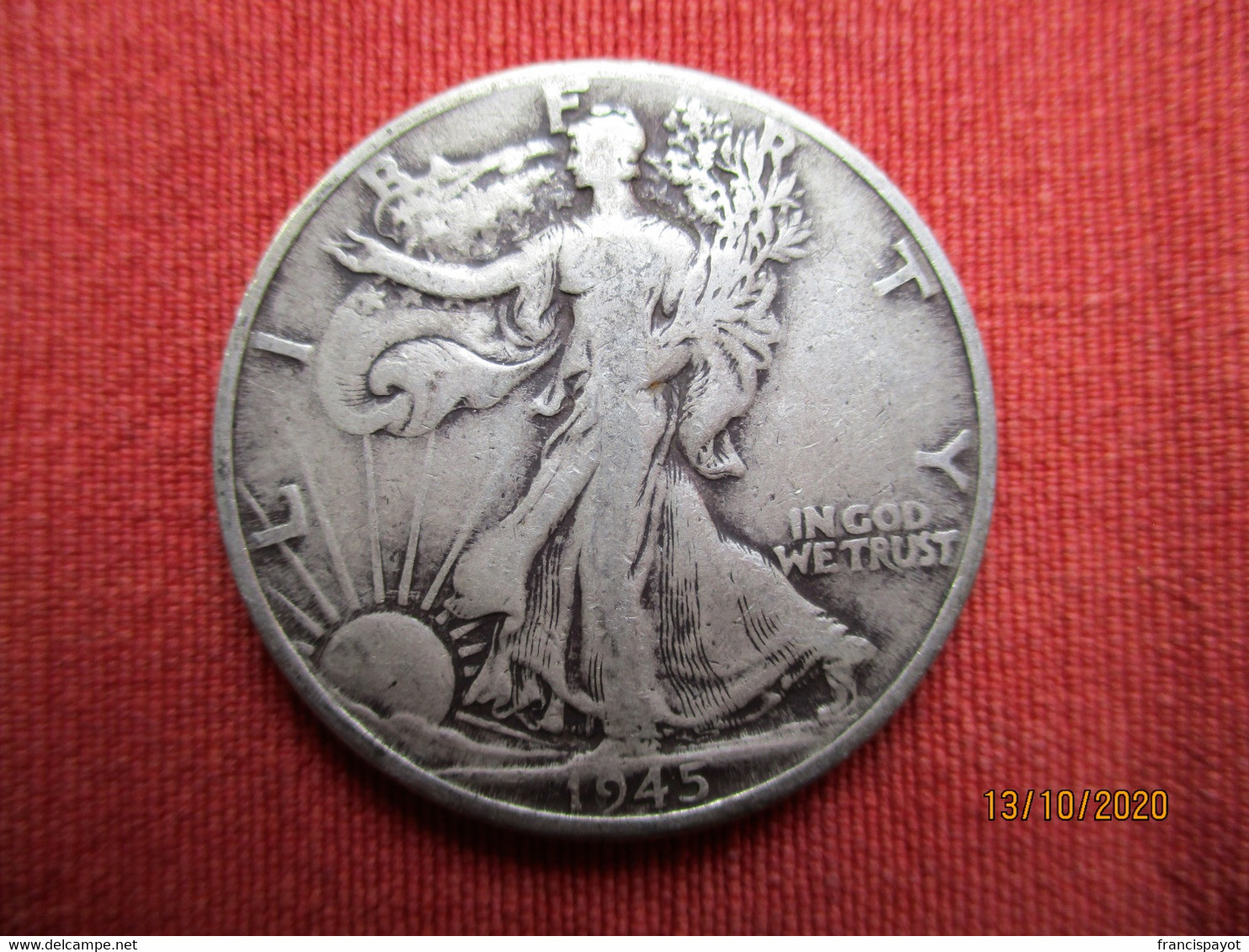 USA Half-dollar Liberty Walking 1945 D - 1916-1947: Liberty Walking (Liberté Marchant)