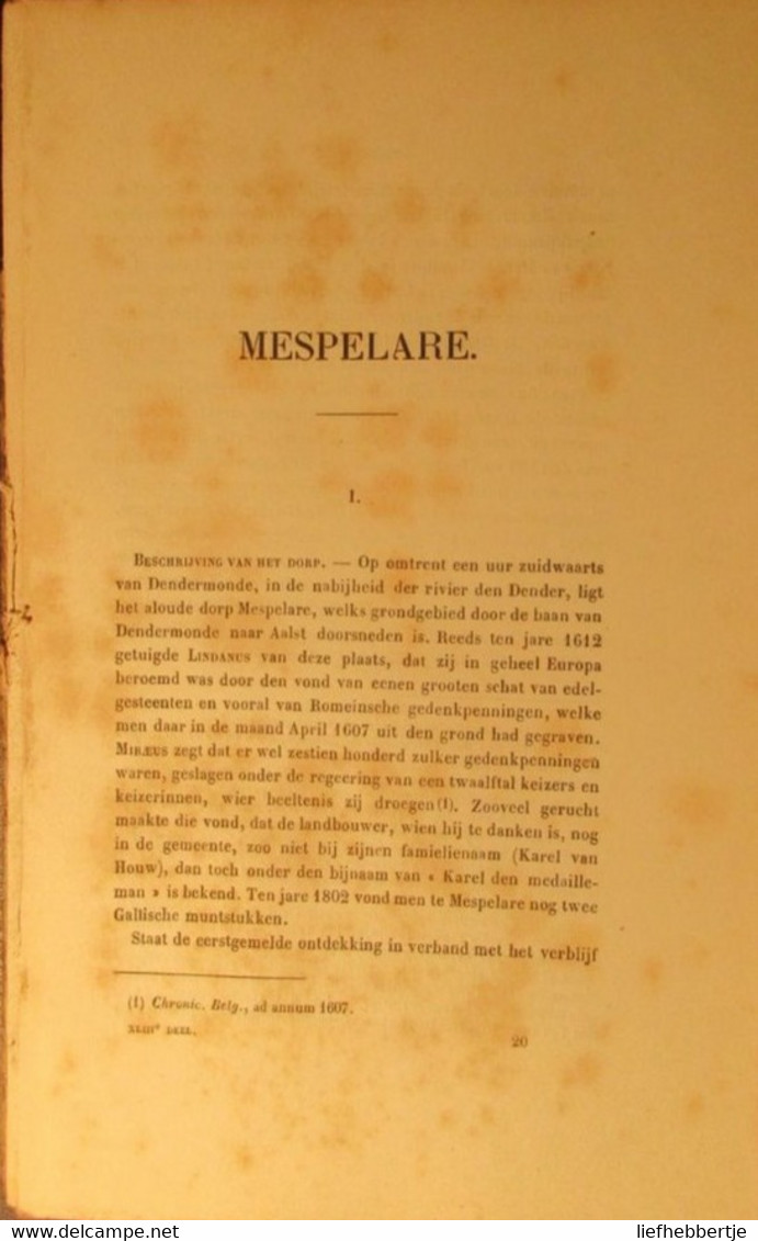 Mespelare :  Geschiedenis Van_   - Door Frans De Potter En Jan Broeckaert - 1889  -  Dendermonde - Histoire