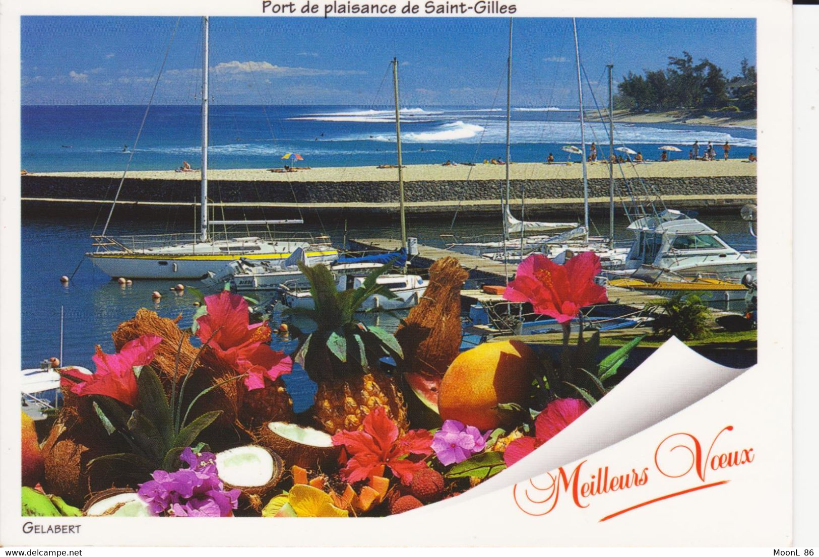 974 - ILE DE LA REUNION -  MEILLEURS VOEUX - PORT DE PLAISSANCE DE SAINT GILLES LES BAINS - Autres & Non Classés