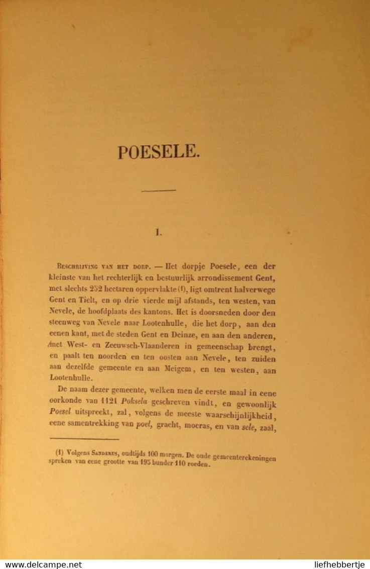 Poesele :  Geschiedenis Van_   - Door Frans De Potter En Jan Broeckaert - Ca 1864-1870  -  Deinze - Geschichte