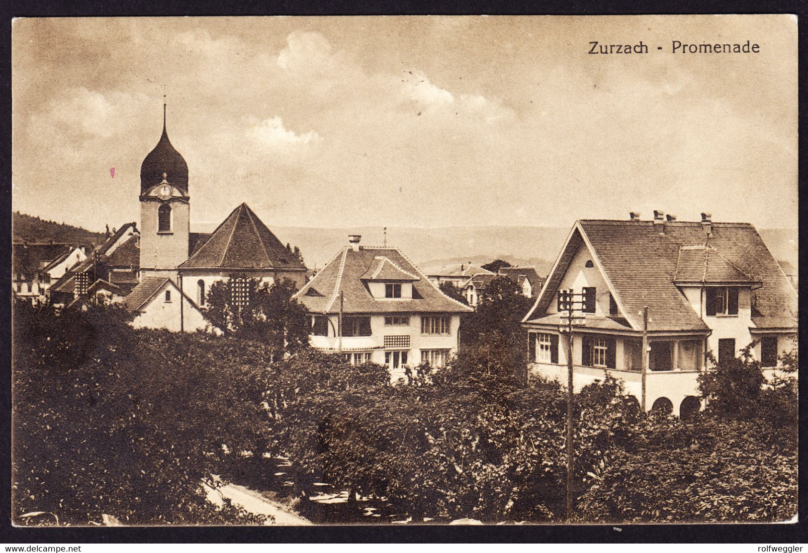 1918 Mit Feldpost Gelaufene AK: Promenade In Zurzach. - Zurzach