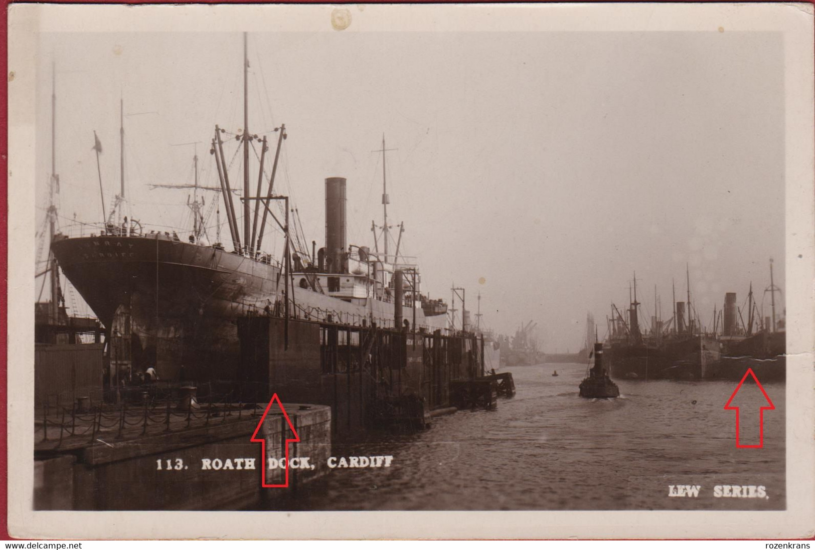 Rare Old Photo Card Wales Cardiff Roath Dock Cardiff - Other & Unclassified