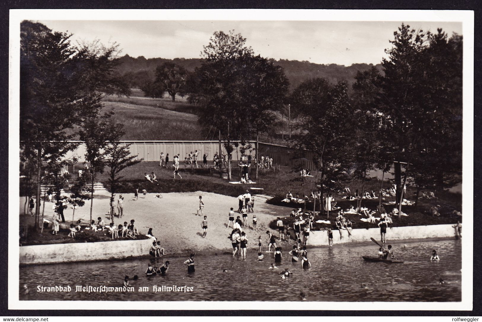 1935 Gelaufene AK: Strandbad Meisterschwanden - Meisterschwanden