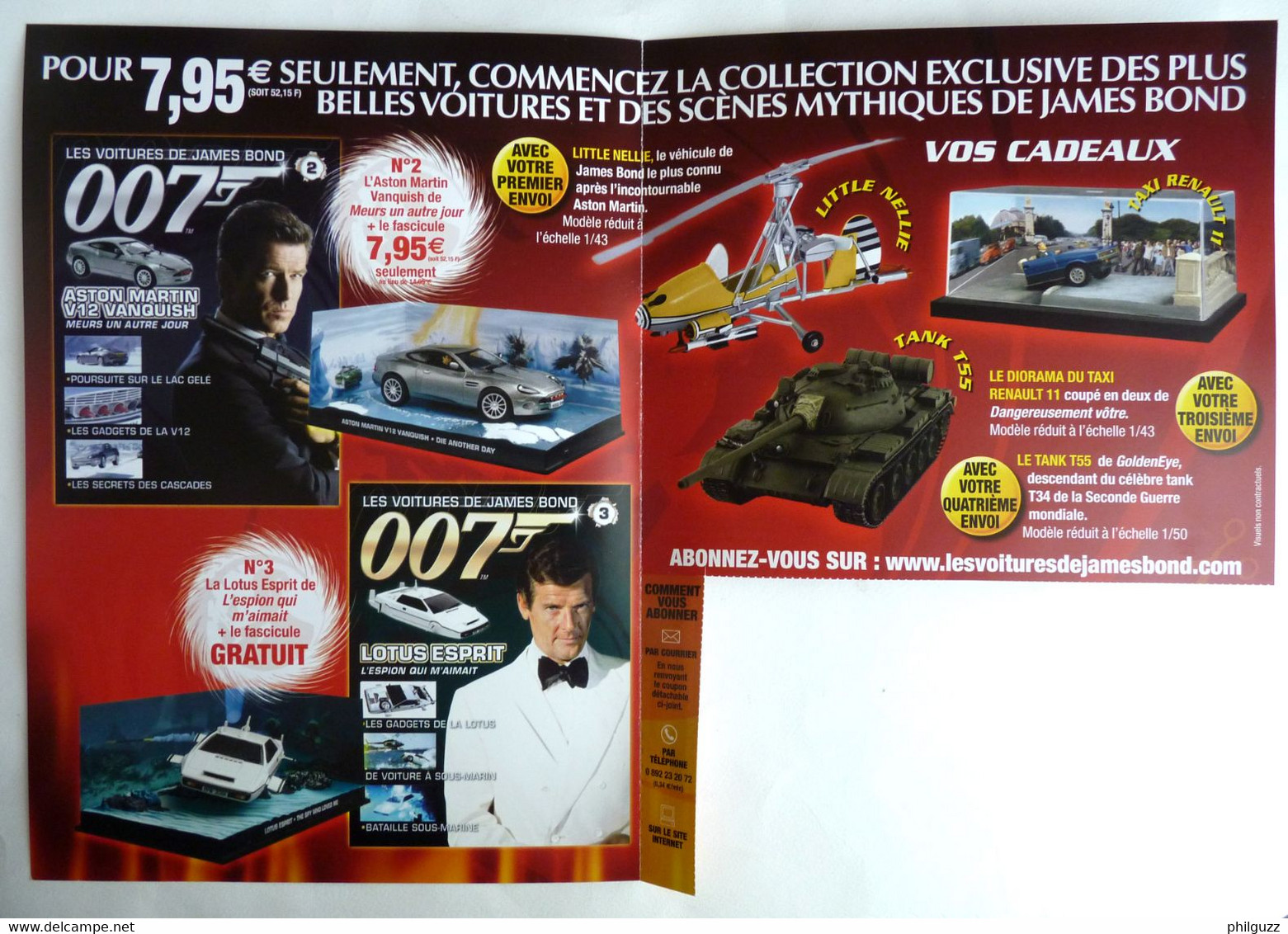 DEPLIANT FLYERS FABBRI COLLECTION LES VOITURES DE JAMES BOND 2 & 3 - 2006 (2) - Herr Der Ringe