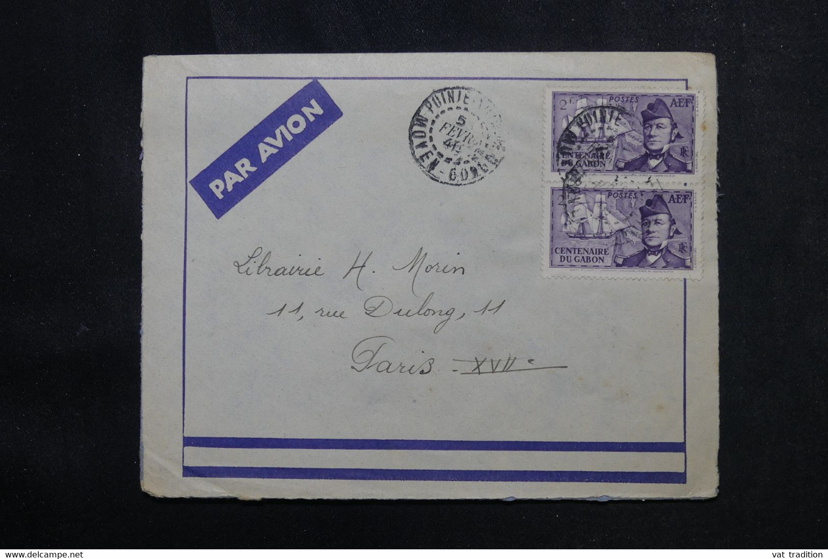 GABON - Enveloppe De Pointe Noire Pour Paris En 1940 - L 73034 - Lettres & Documents