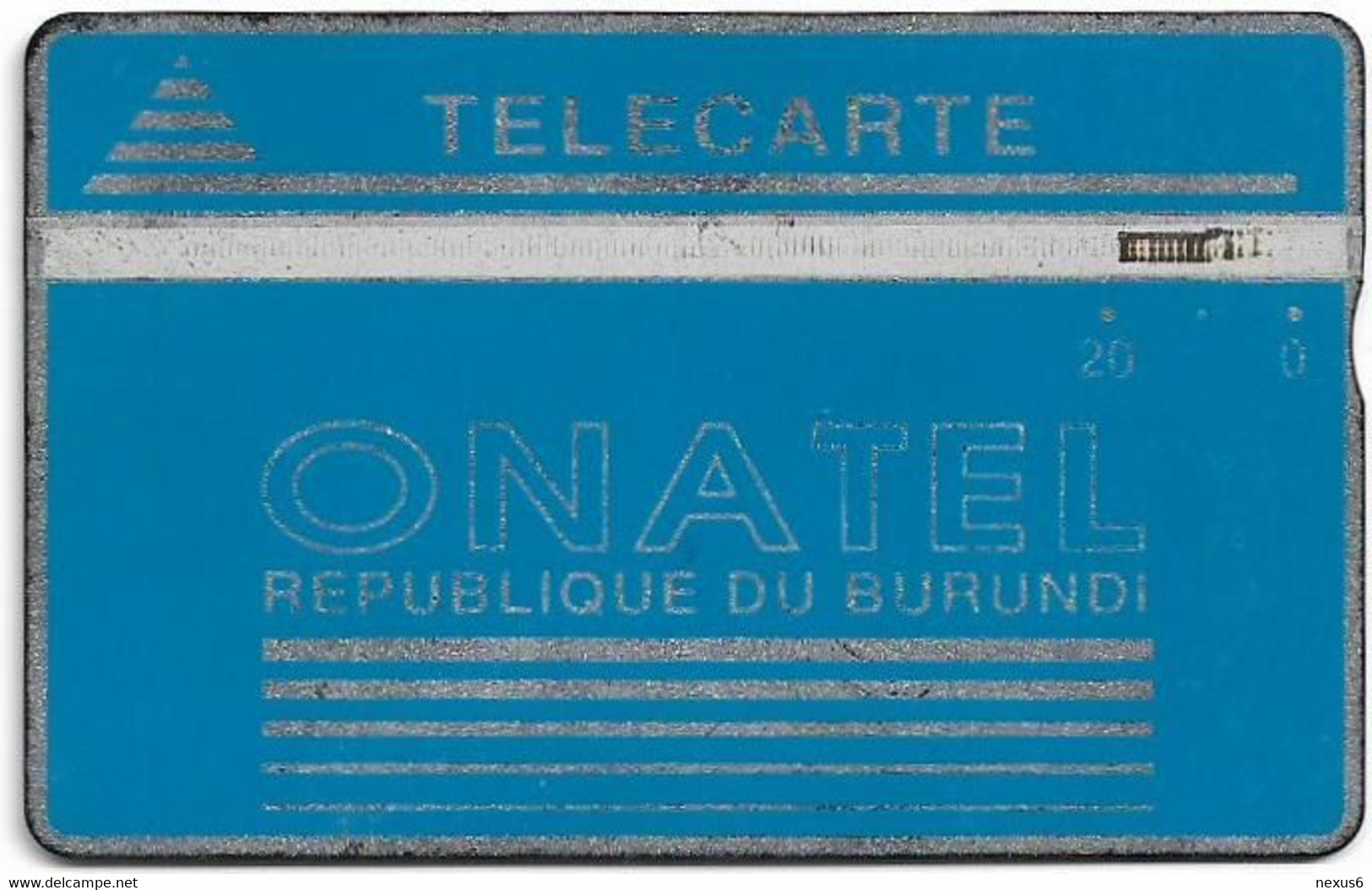 Burundi - Onatel - L&G - Blue Logo - 906E - 06.1989, 20U, 6.000ex, Used - Burundi