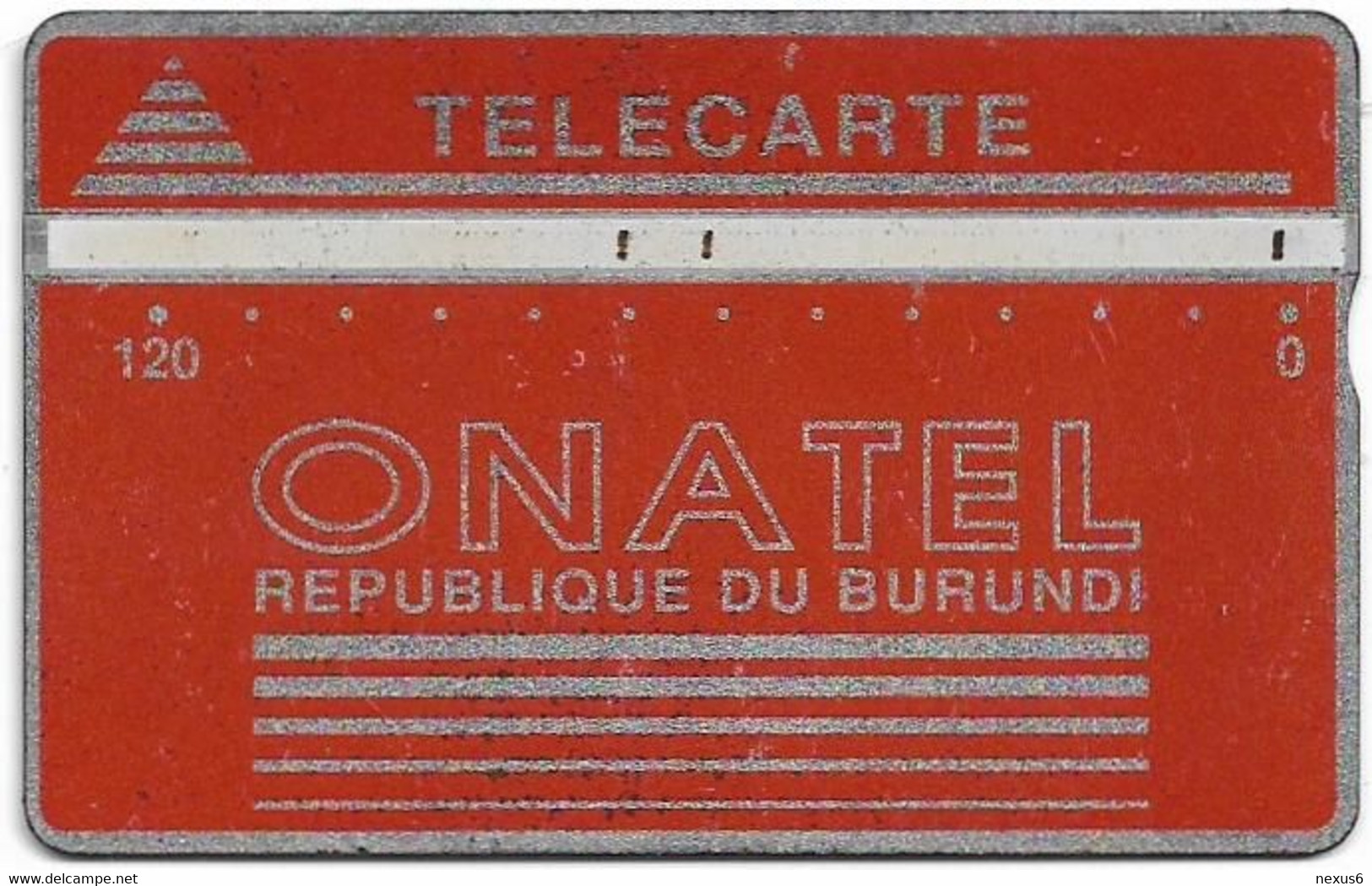 Burundi - Onatel - L&G - Red Logo - 106C - 01.1991, 120U, 12.000ex, Used - Burundi