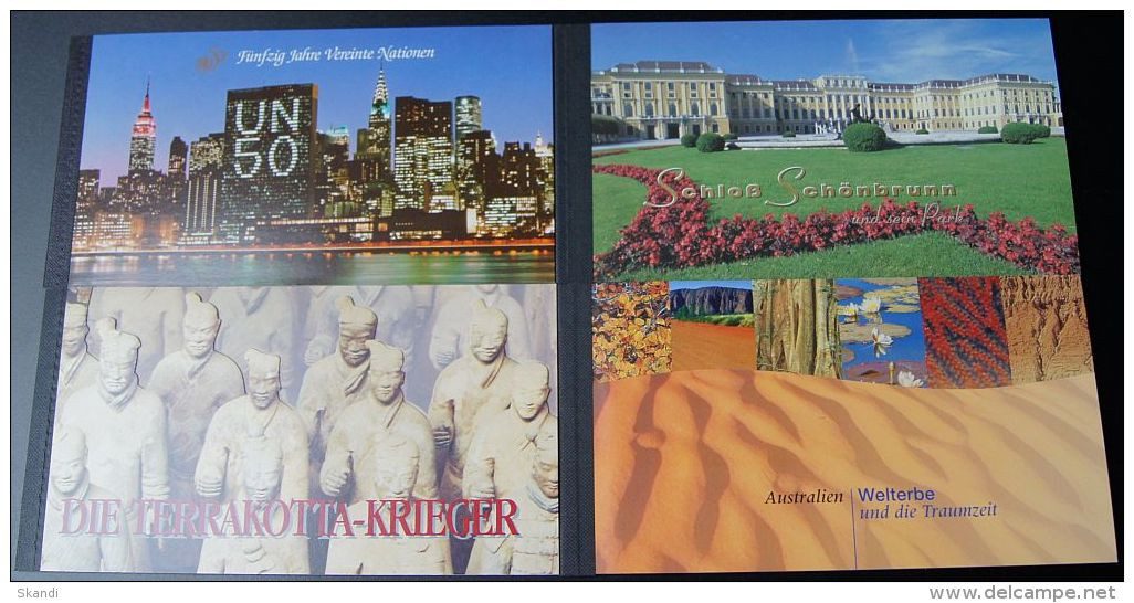 UNO WIEN 1995-1999 Mi-Nr. MH 1-4 Markenheft/booklet ** MNH - Postzegelboekjes