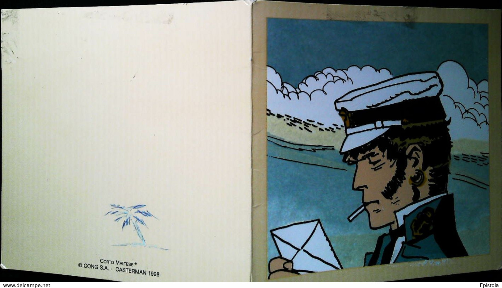 Carte Double CORTO MALTESE  - Cong SA Caterman 1998 (dims 14x14 Cm) - Corto Maltese