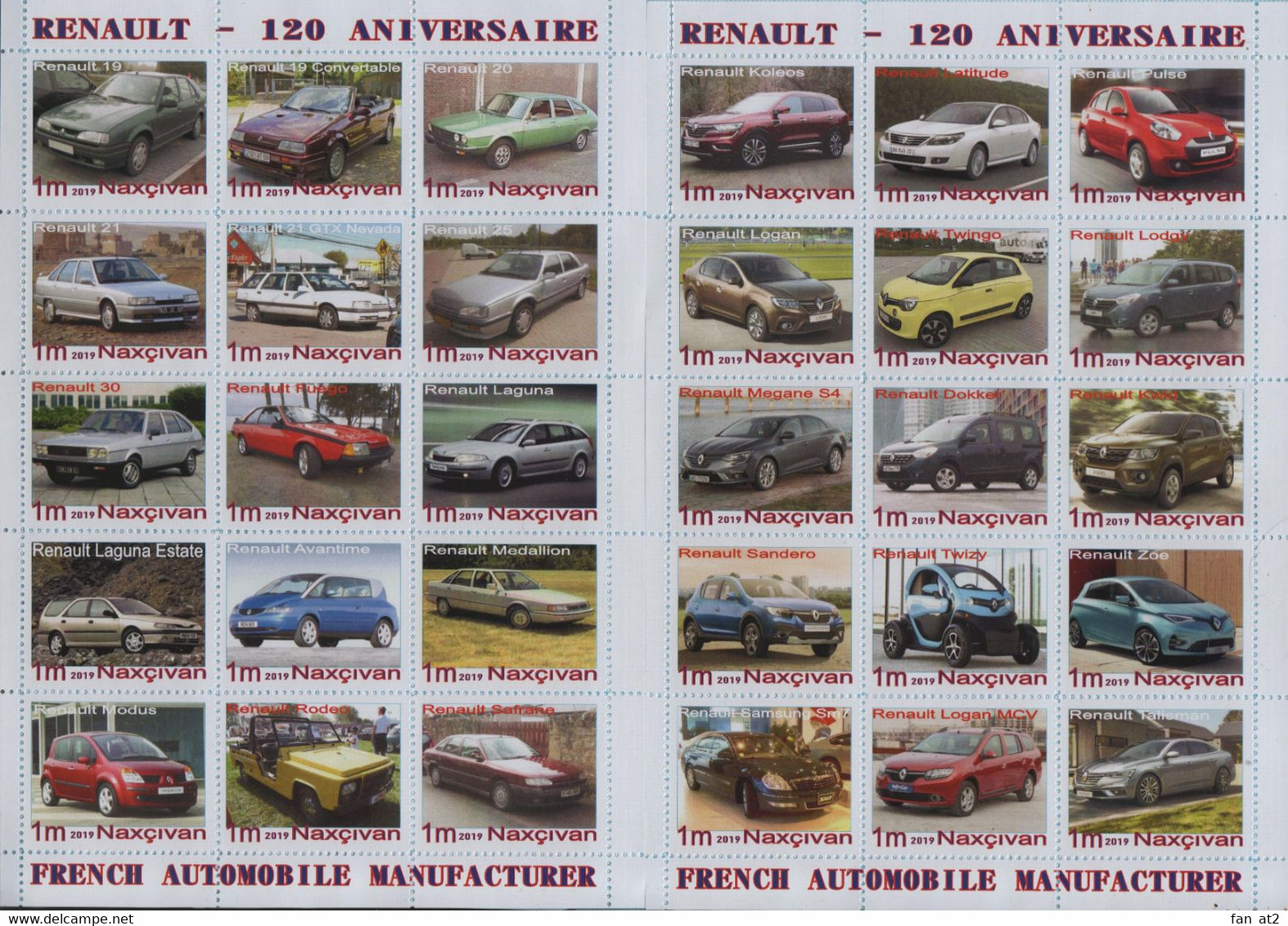 Fantazy Labels / Private Issue. Renault - 120e Anniversaire. Cars. Transport. 2019 - Etichette Di Fantasia