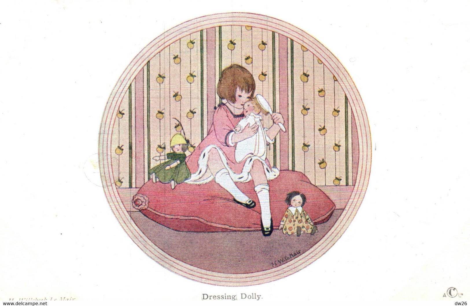Illustration Willebeek Le Mair: Dressing Dolly (habillage De La Poupée) - Edition Augener Ltd - Carte Non Circulée - Le Mair