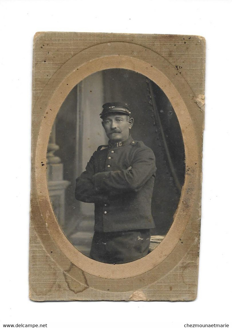 MILITAIRE DU 16 E REGIMENT - CDV PHOTO - Guerra, Militares