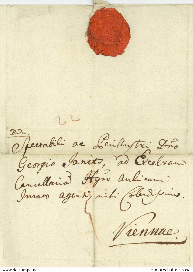 1796 Buda Budapest Manuscript Postmark To Vienna Wien Bartwicz Latin Lateinischer Brief - ...-1867 Vorphilatelie