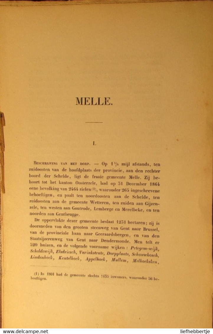 Melle ( Bij Gent )  - De Geschiedenis Van_  - Door F. De Potter En J. Broeckaert - Circa 1870  Yy - History