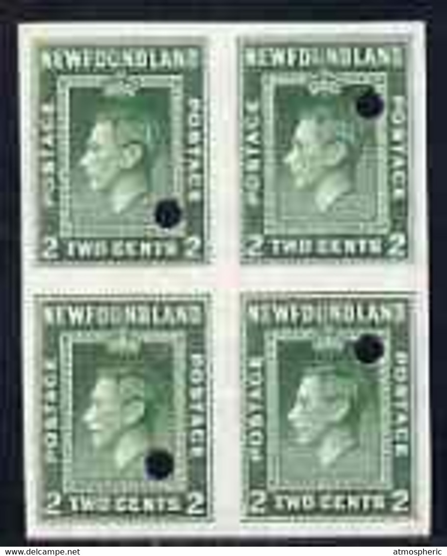 76358  NEWFOUNDLAND, KG6, ROYALTY, IMPERF PROOF, WATERLOW - Andere & Zonder Classificatie