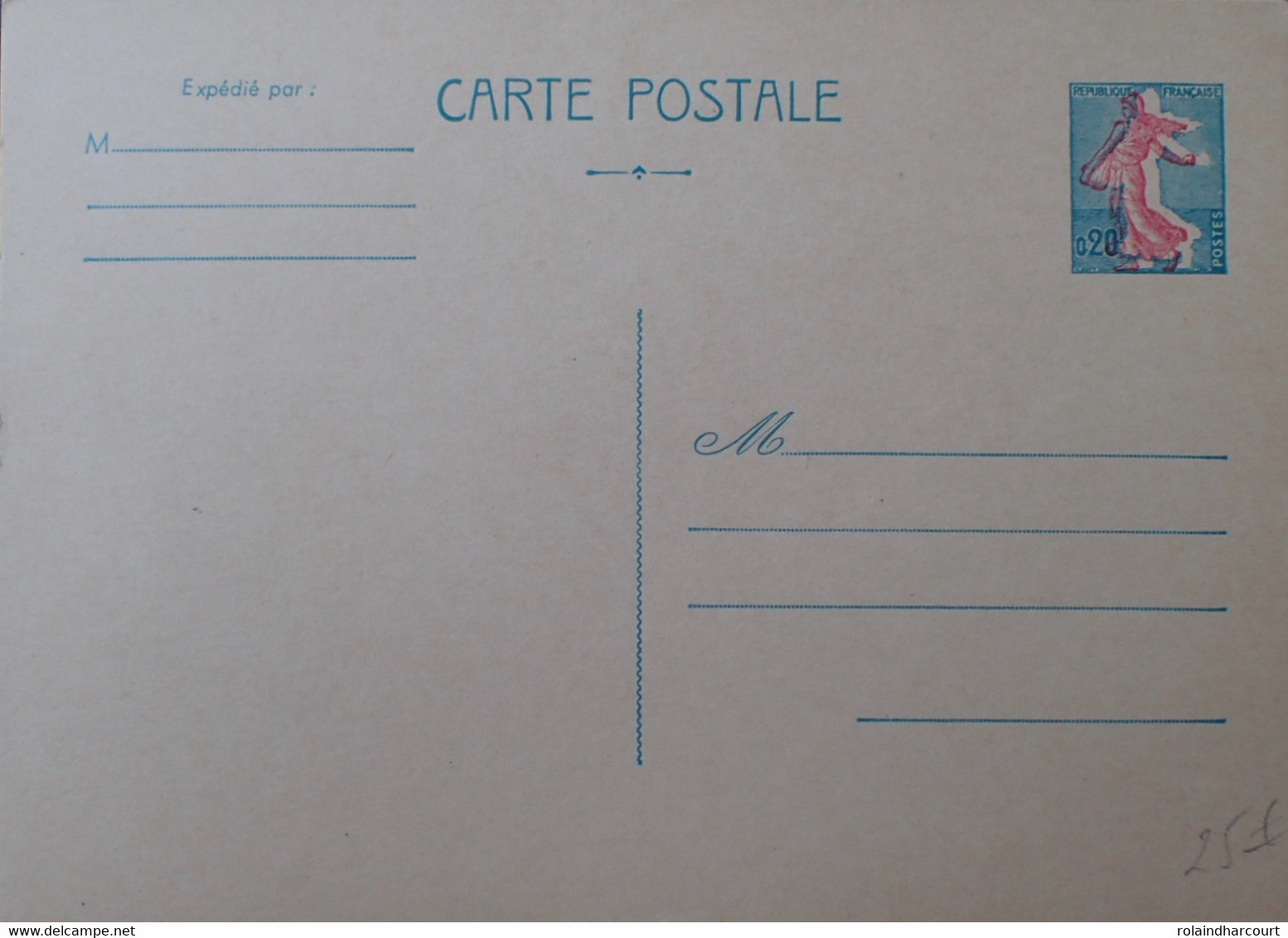 R1118/160 - 1960 - SEMEUSE De PIEL - (CP Vierge) N°1233-CP1 - SUPERBE VARIETE ➤➤➤ Semeuse Déplacée / Décalage Du Rouge - Postales  Transplantadas (antes 1995)