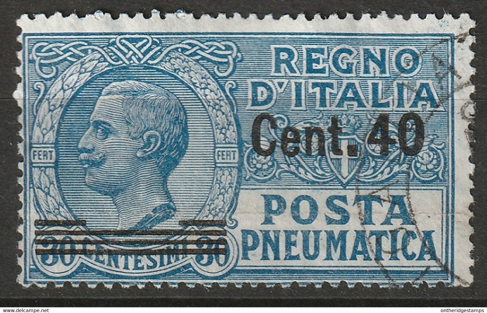 Italy 1925 Sc D14 Sa 7 Pneumatic Post Used - Poste Pneumatique