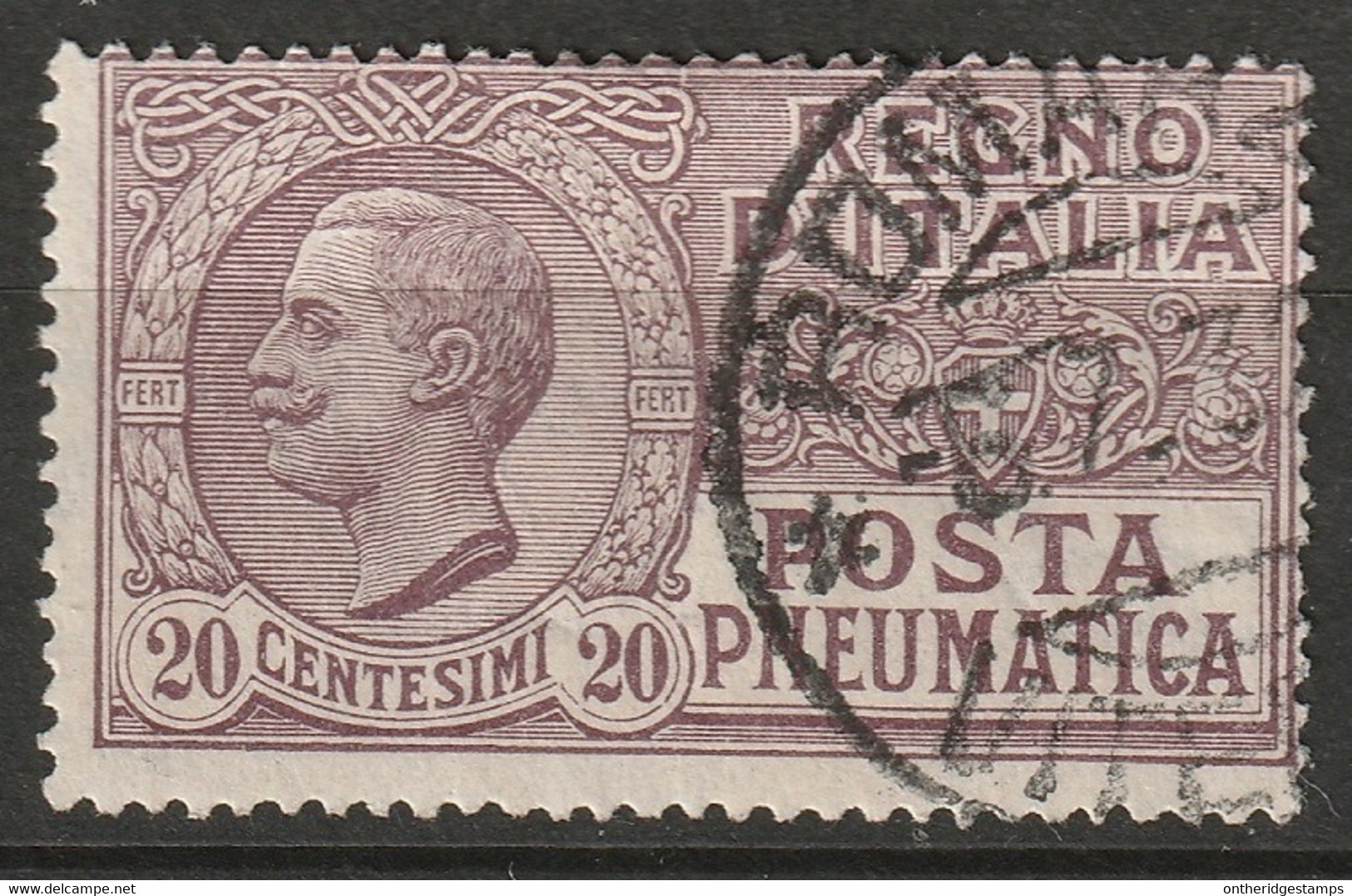 Italy 1925 Sc D5 Sa 8 Pneumatic Post Used - Correo Neumático