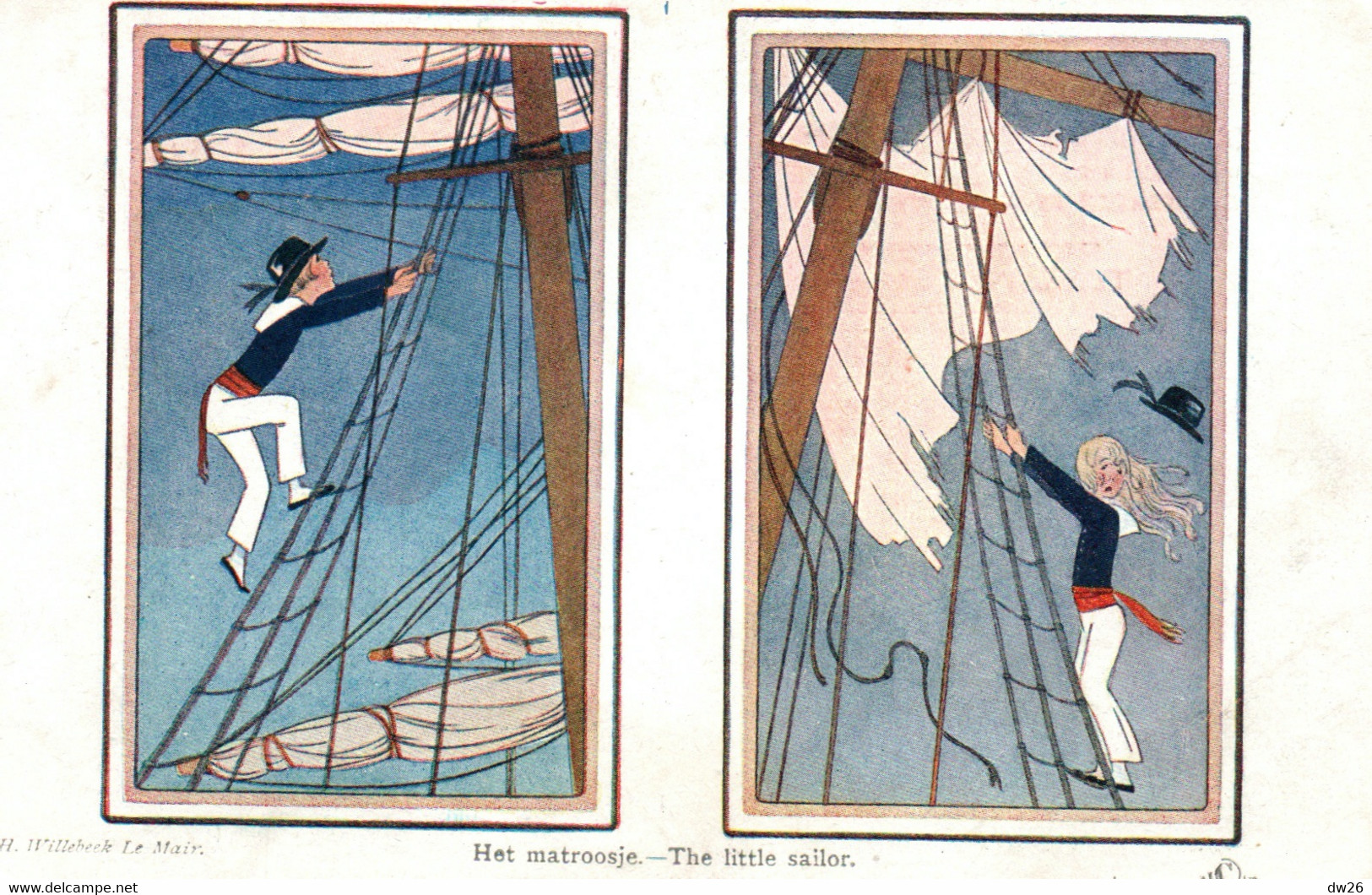 Illustration Willebeek Le Mair: Het Matroosje, The Little Sailor (le Mousse) Edition Augener Ltd - Le Mair