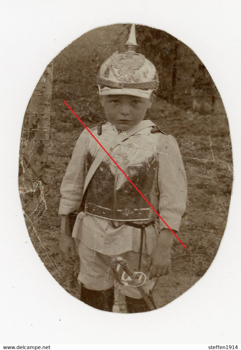 Photo.Kind In Uniform.Enfant En Uniforme.Child In Uniform. Belle Photo ! Soldats Allemande Guerre 14-18.WWI - 1914-18