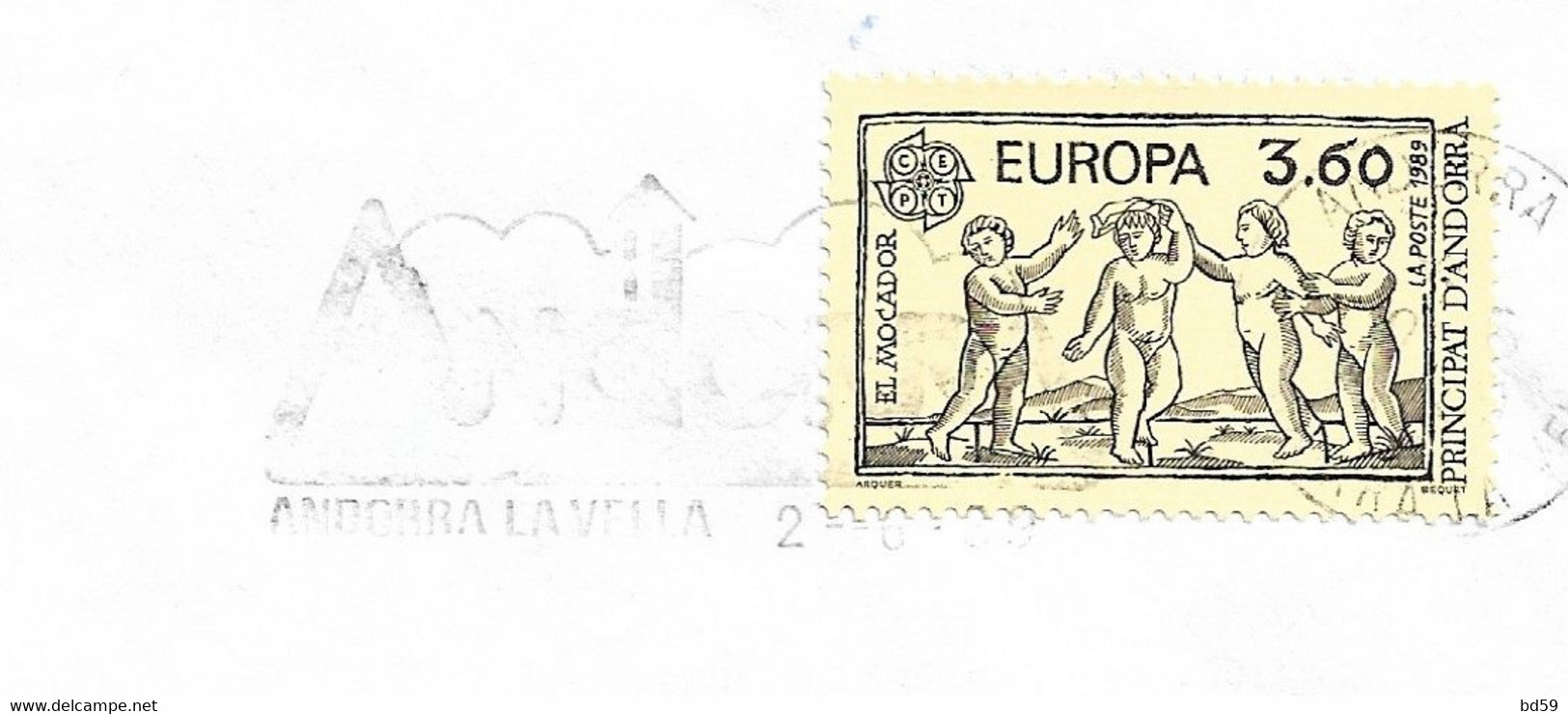 Timbres Sur Lettres 1989 N° 378 Europa Cote 13€ - Briefe U. Dokumente