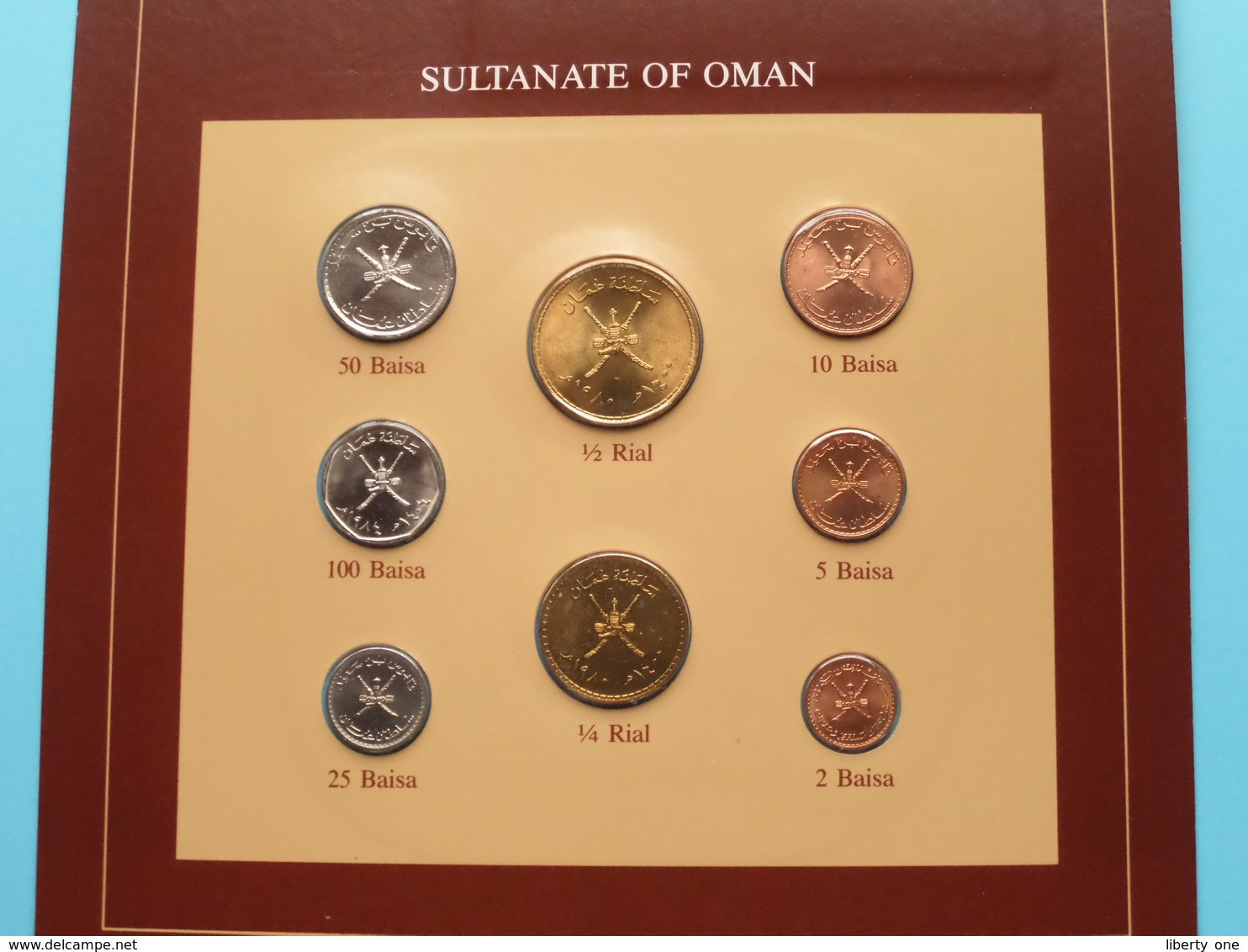 SULTINATE OF OMAN ( From The Serie Coin Sets Of All Nations ) Card 20,5 X 29,5 Cm. ) + Stamp '84 ! - Oman