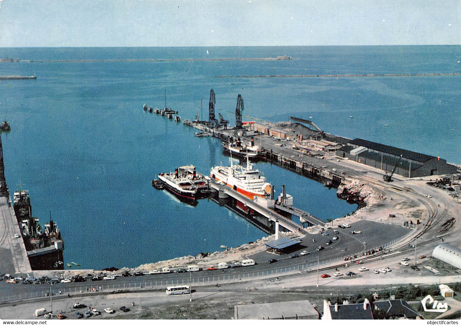 50 CHERBOURG  Le Car Ferry à Quai Vue Aérienne  29 (scan Recto Verso)MF2775UND - Cherbourg