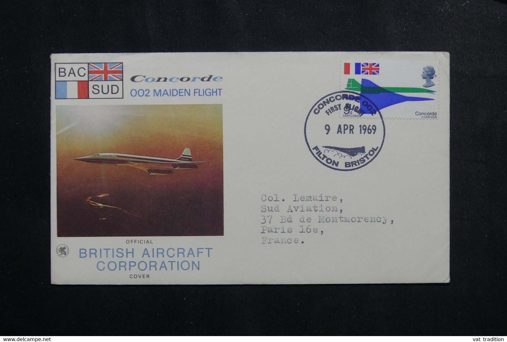 ROYAUME UNI - Enveloppe FDC En 1969 - Concorde - L 73075 - 1952-1971 Em. Prédécimales