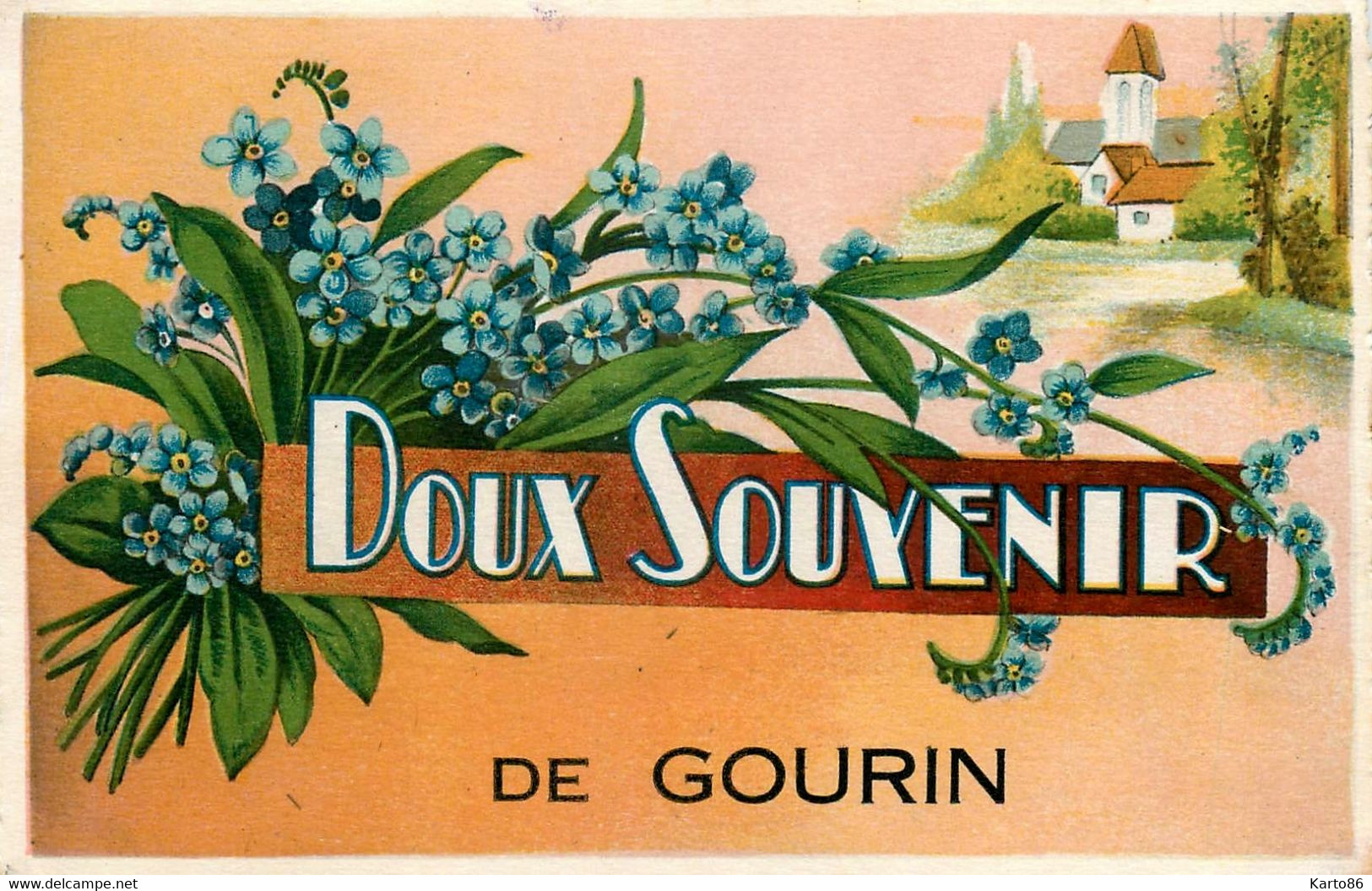 Gourin * Souvenir De La Commune * Fantaisie Fleurs - Gourin