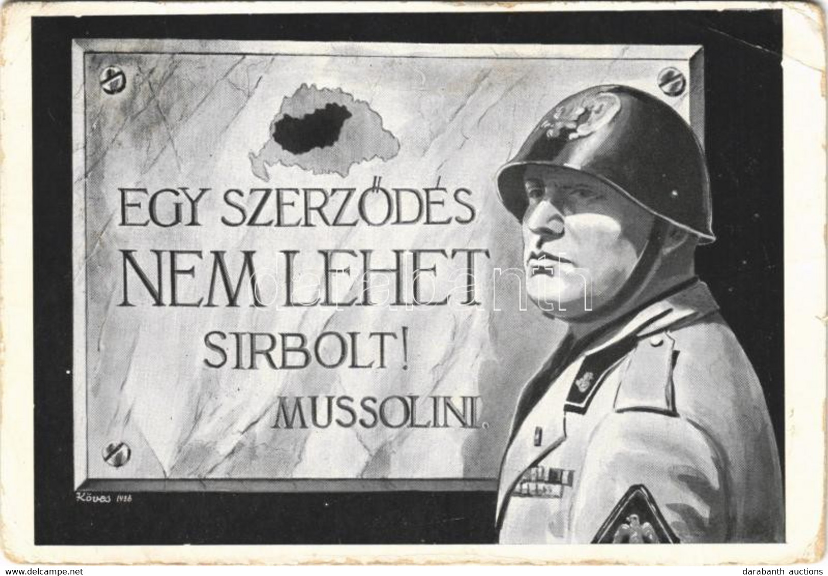 T3 1937 "Giustizia Per L'Ungheria La Grande Mutilata!" Kadja A Magyar Nemzeti Szövetség / Mussolini, Justice For Hungary - Unclassified