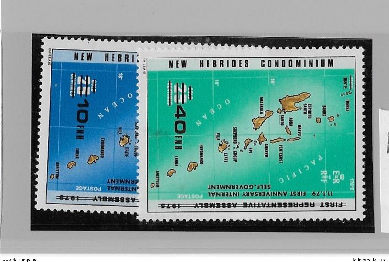 Nouvelles-Hébrides N°551-552** Légende Anglais - Unused Stamps