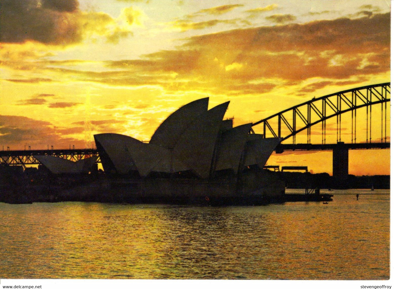 Australie New South Wales Sydney Sunset Over Opera House Coucher De Soleil  Batiment Edifice Pont - Sydney