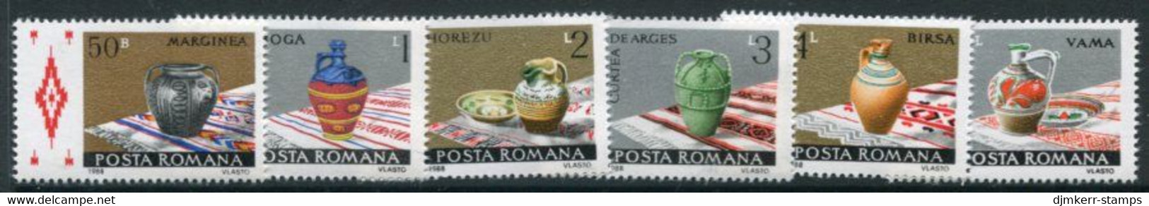 ROMANIA 1988 Ceramics  MNH / **.  Michel 4429-34 - Nuovi