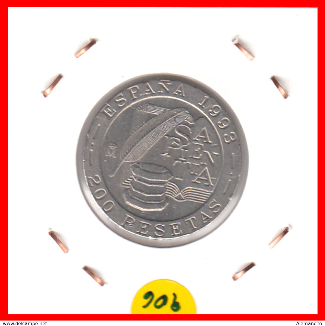 ESPAÑA MONEDA - 200 PESETAS AÑO 1993 LUIS VIVES JUAN CARLOS I REY ”””” LUIS VIVES ”””” - 200 Pesetas