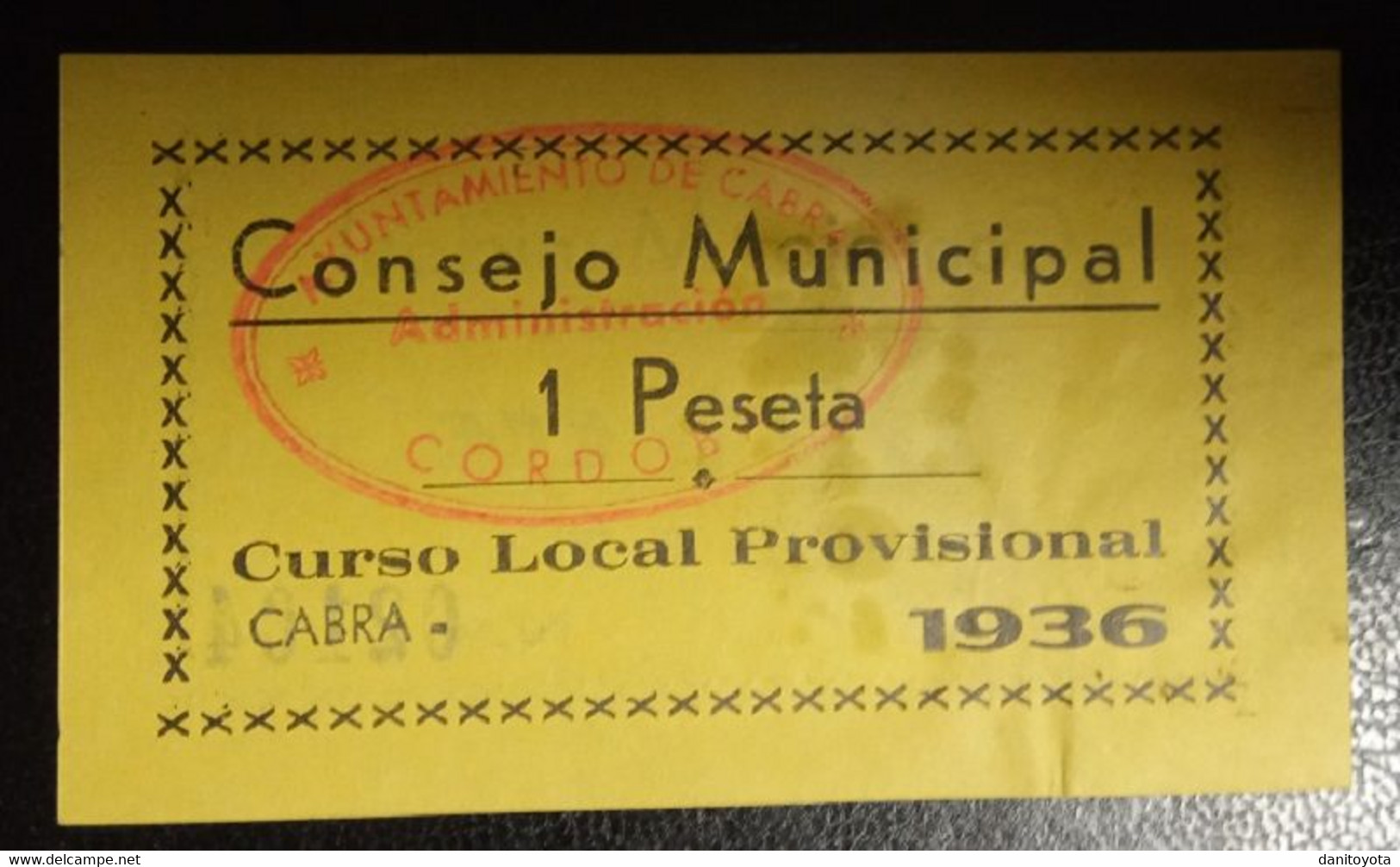 CABRA (CÓRDOBA).  1 PTA CONSEJO MUNICIPAL. - Otros & Sin Clasificación